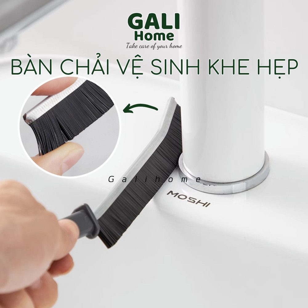 Bàn chải vệ sinh góc tường, cọ chà toilet khe hẹp, khe hở góc chết, góc rãnh nhỏ gọn tiện lợi