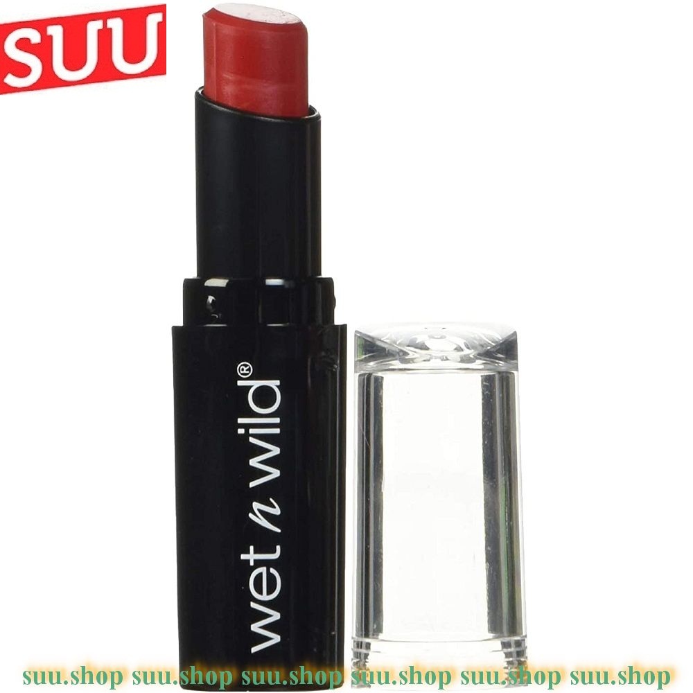 Son Lì Lâu Trôi Wet N Wild Màu 911D Đỏ Tươi Stoplight Red MegaLast Lip Color