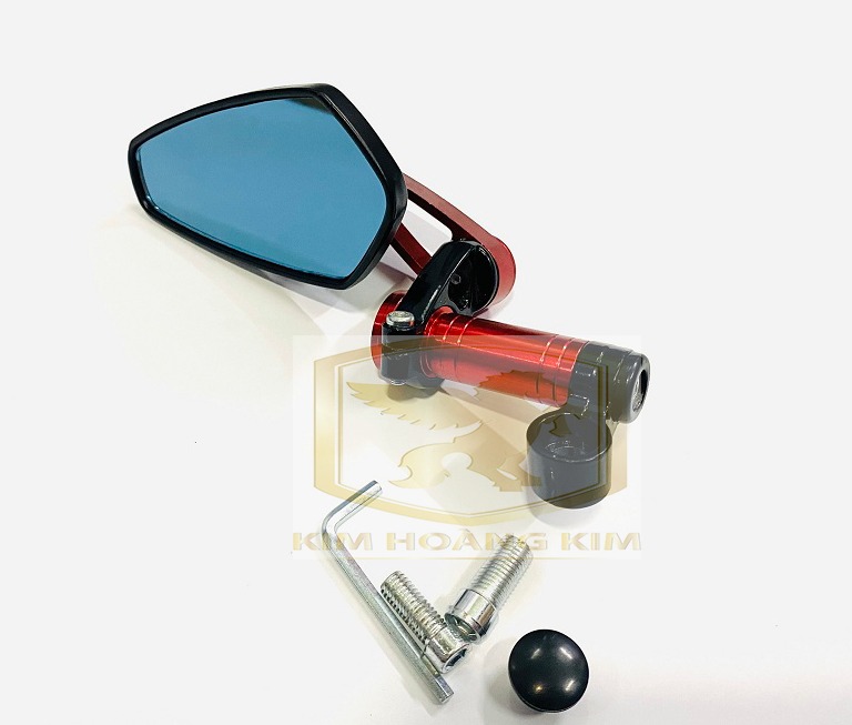 Kính chiếu hậu lá nhỏ gắn chân Gương các loại xe máy,Sirius,Winner,Exciter,Wave....màu Đỏ