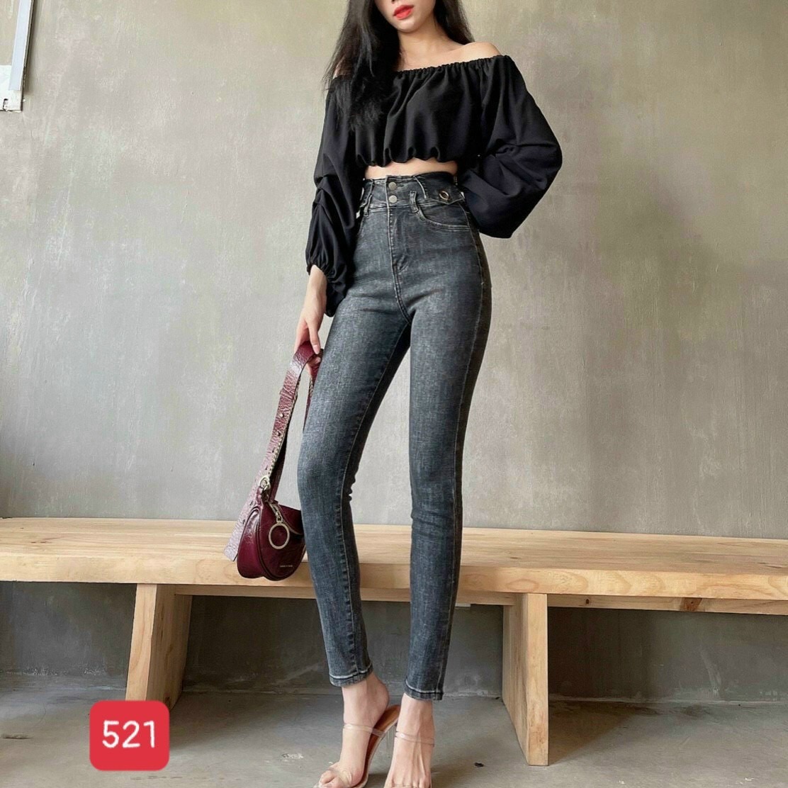 [SALE 50%][CAM KẾT Y HÌNH] Quần Jean Nữ cao cấp Lưng cao tôn dáng  TMI521 SHALLY FASHION 92 dáng hót skinny màu cực tây, Form ôm co giãn đẹp đỉnh phong cách hàn quốc thời trang SHALLY FASHION 92 TM 014
