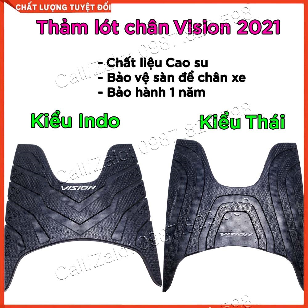 Thảm Để Chân Xe Vision Đời Xe 2014 Đến 2021/ Thảm Lót Sàn, Miếng Lót Sàn Xe Vision