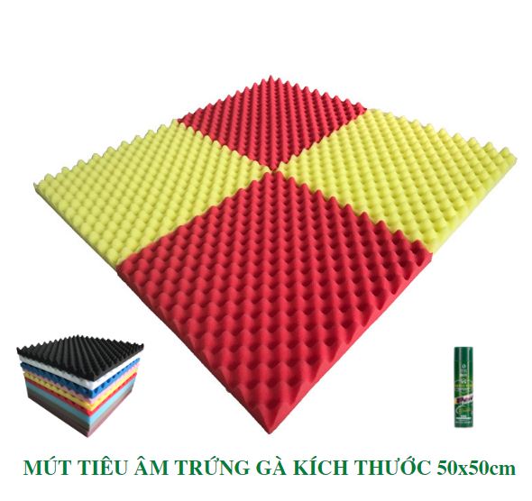 MÚT TIÊU ÂM HÌNHTRỨNG, HỘT GÀ 50x50cm ( Đủ Màu )