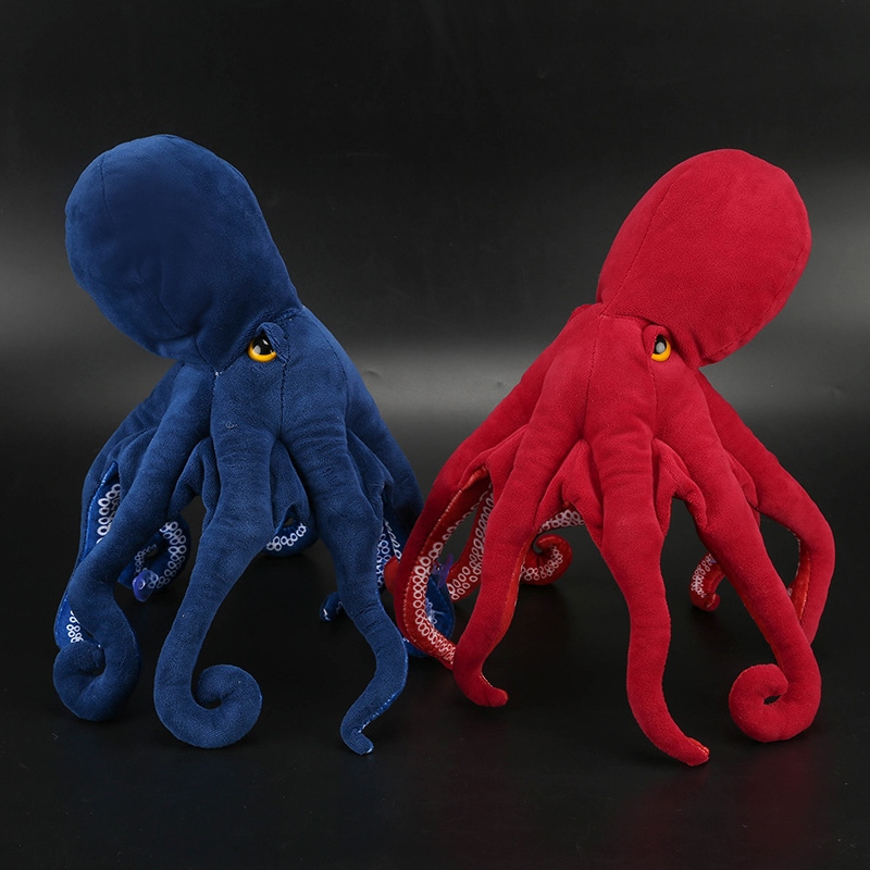 hot！【DT】☢▬  45/ 85cm Simulated Octopus Plush Toy Squid Sea Animal Life Soft Stuffed Doll Red Pillow Car Room Decor Accessory