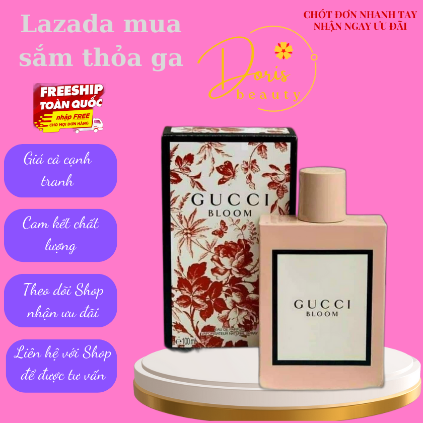 Nước hoa nữ thơm lâu Gucci Bloom huyền bí đỏ dung tích 100ml - Dầu thơm nữ tính quyến rũ