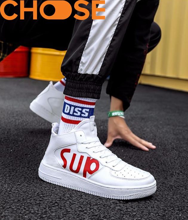 Giày Nam Giày Thời Trang Nam Thể Thao Sneaker Lười Bata Màu Trắng SUP Phong Cách Năng Động Cá Tính 2619