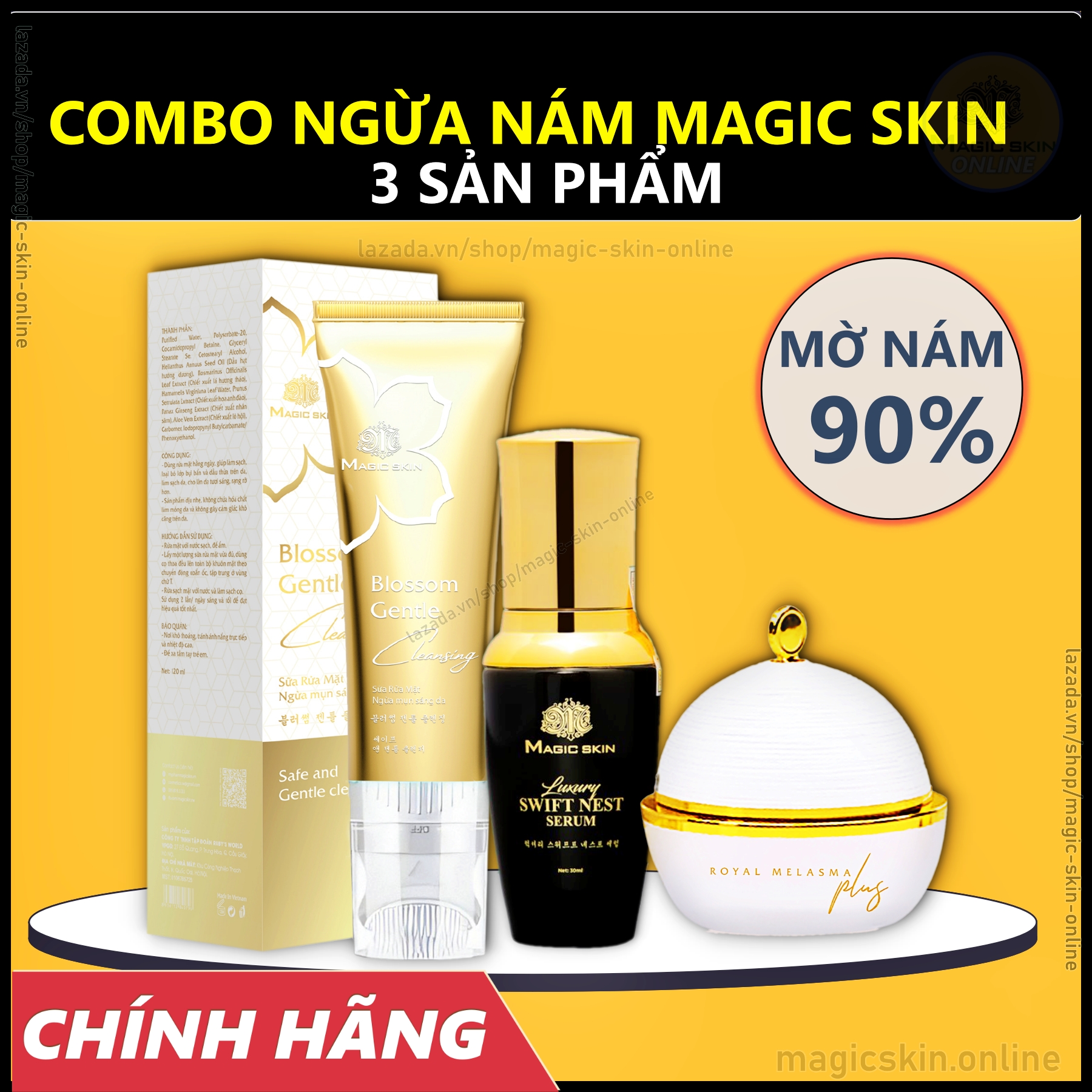 Bộ nám magic skin 3 sản phẩm ✔ chính hãng