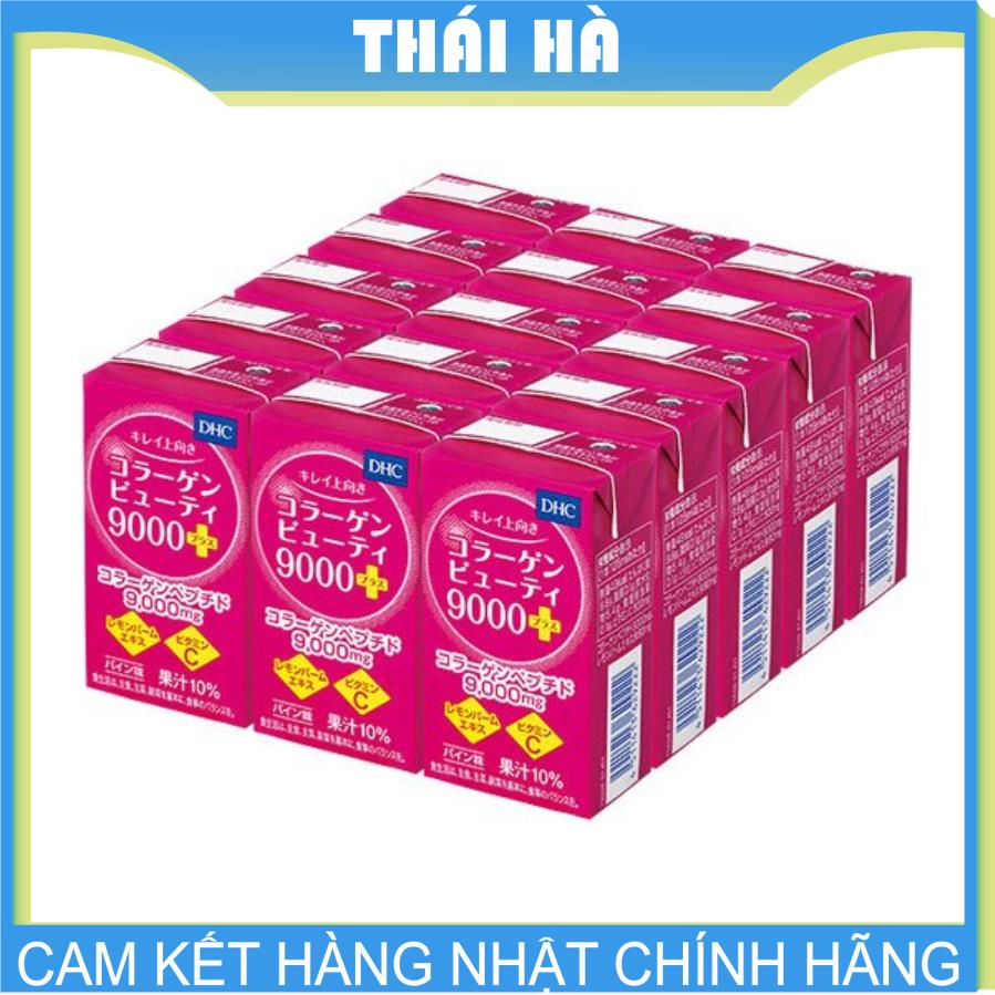 Nước Uống DHC 9000 Collagen Đẹp Da Bổ sung hàm lượng collagen cao, chống lão hoá duy trì độ ẩm cho làn da mềm mại, tránh bị khô ráp, nuôi dưỡng làn da luôn căng mịn tránh tình trạng lão hóa da