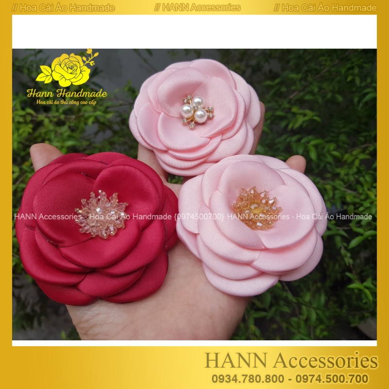 Hoa Cài Áo Kiểu Cài Áo Hoa Có Ghim Cài Áo [HANN HANDMADE - Hoa cài áo, phụ kiện thời trang sỉ]