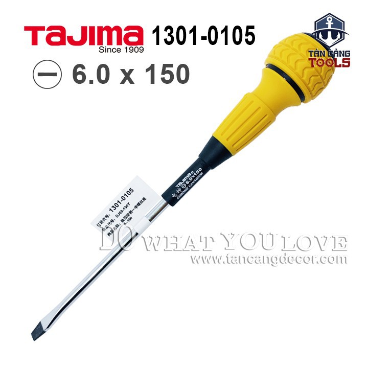 Tuốc vít đầu dẹp sl6 150 mm tajima 1301-0105