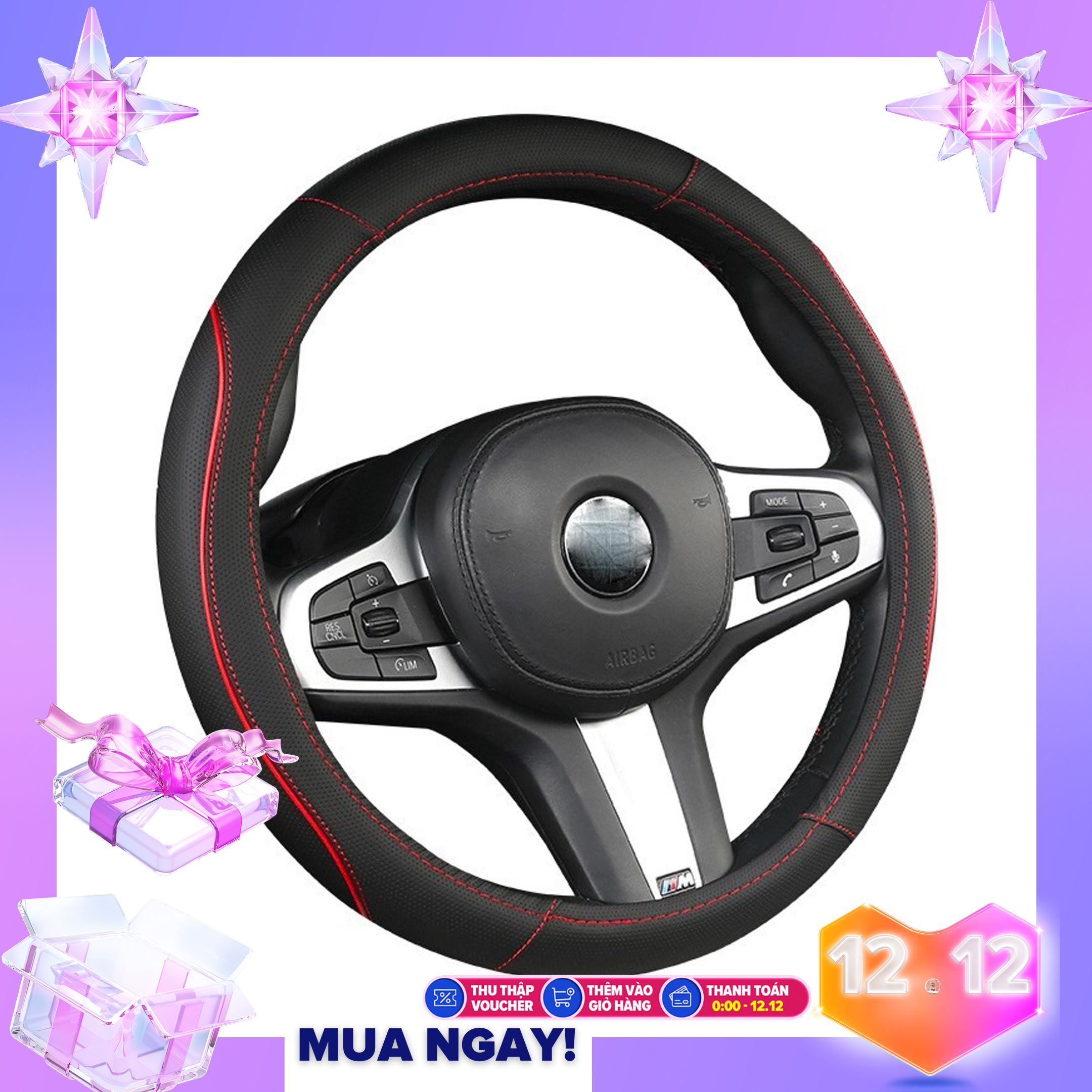 Bọc vô lăng ô tô, bọc vô lăng da giá rẻ đường kính 38cm, phù hợp với mọi dòng xe vios, i10, i20, innova, kia morning, mazda, kia k3, kia cerato, matiz, peugeot, santafe, tucson, wigo, zace, sonata, rio, nissan, attrage, toyota, getz, xpander