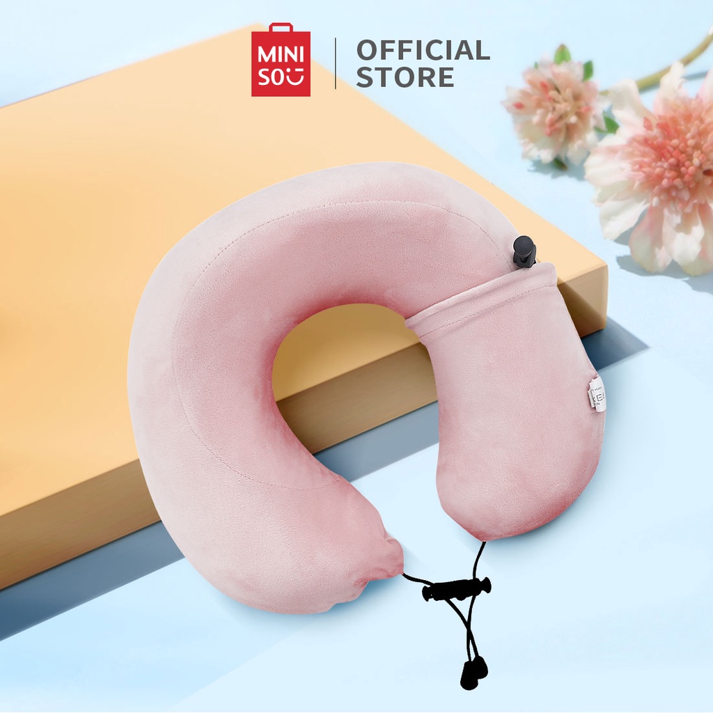 Gối kê cổ gối chữ U Miniso nhiều màu hàng chính hãng