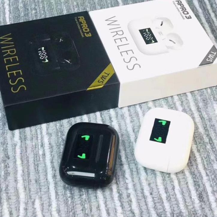 Tai Nghe Blutooth Không Dây Apro 3 True Wireless Công Nghệ 5.0 Kèm Đốc Sạc, Cảm Biến Tự Động Kết Nối, Đàm thoại - Sunlove