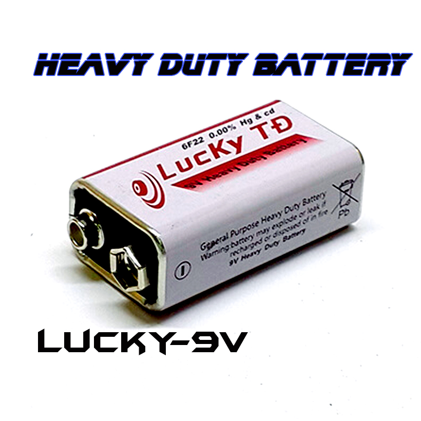Pin 9V Lucky - Pin vuông 9V (Sỉ Inbox - Cực rẻ)