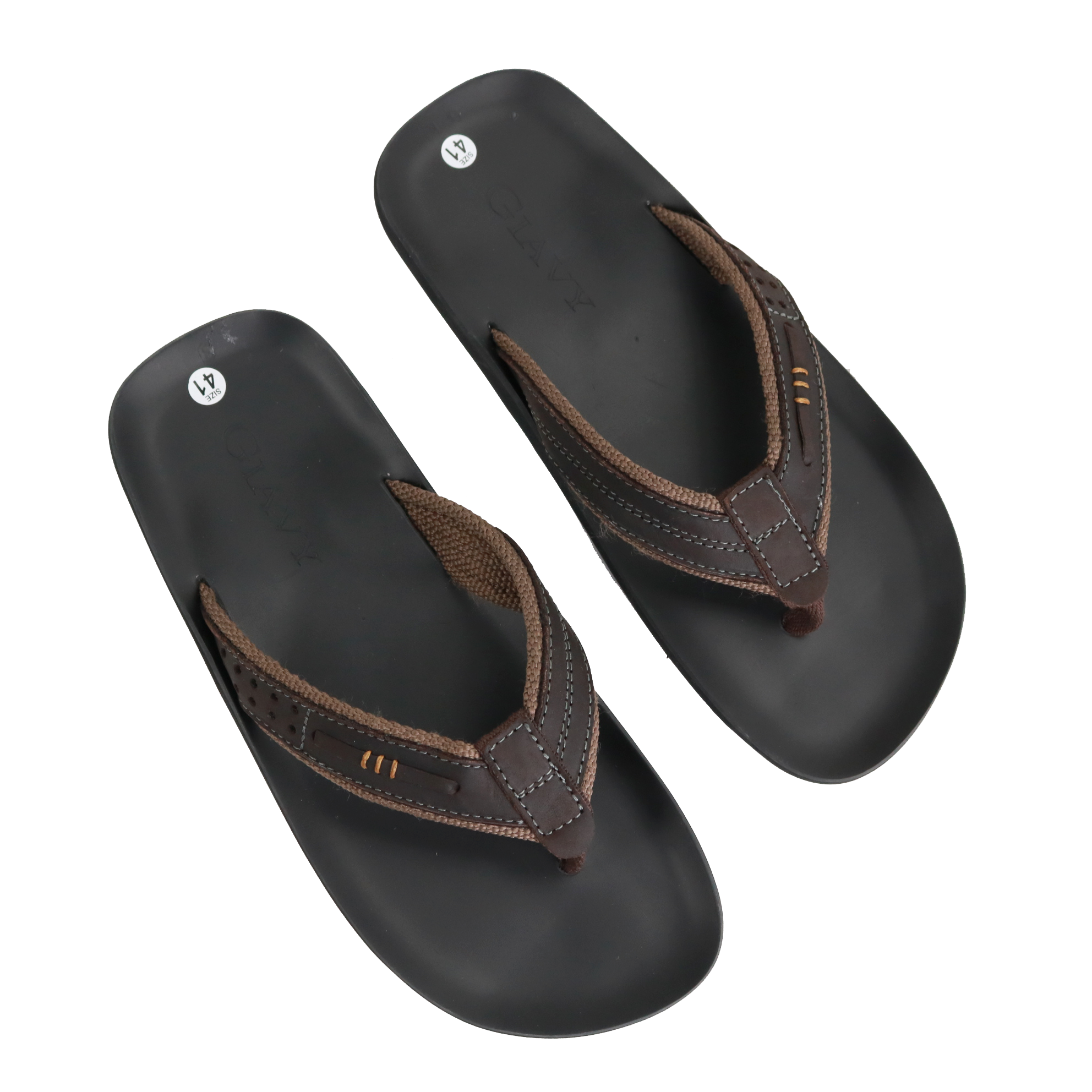 DÉP XỎ NGÓN NAM GIA VY - TL500 Quai Da Và Đế Cao Su