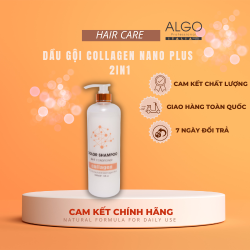 Dầu gội giữ màu collagen nano plus algo 1000ml