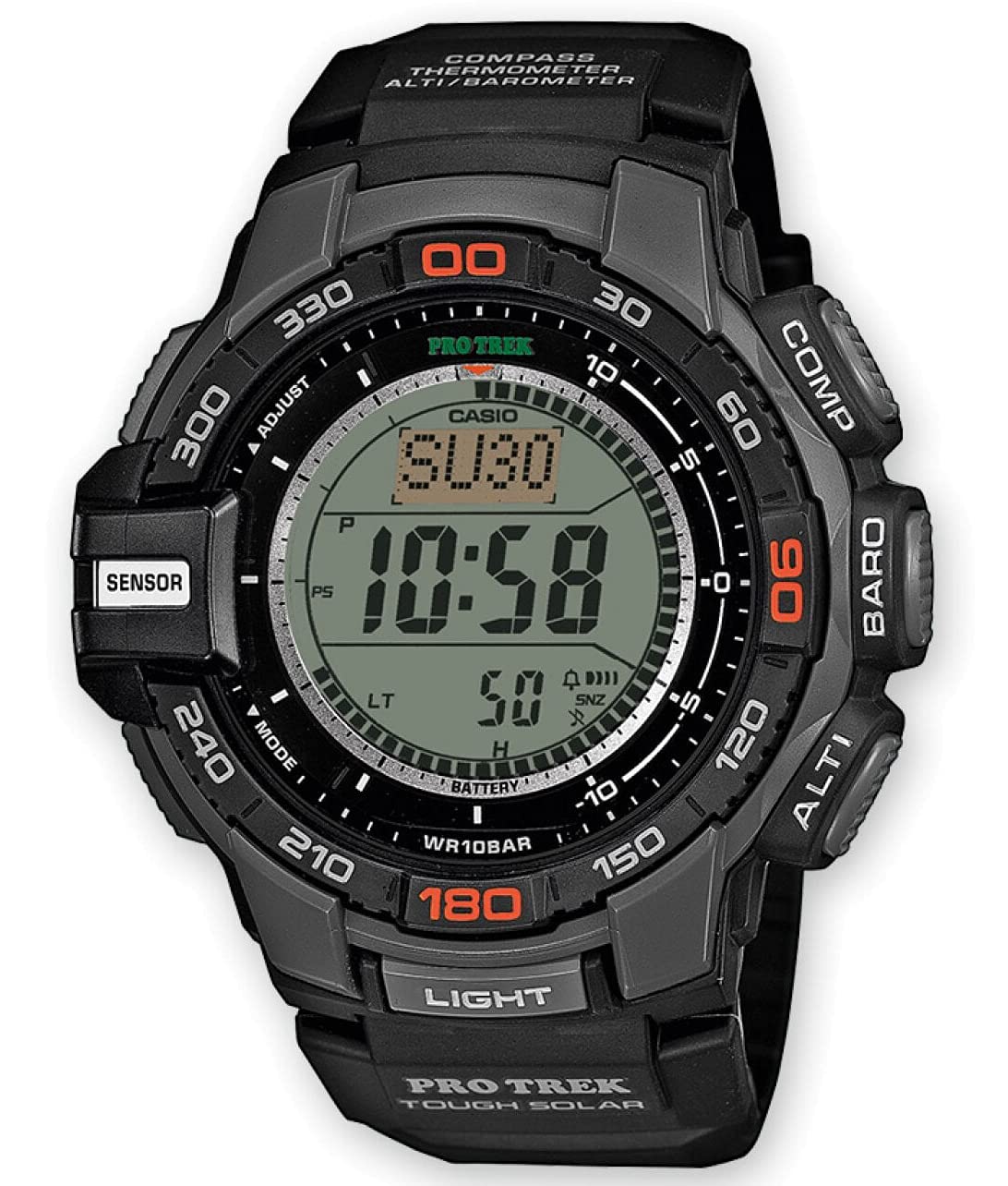 Đồng hồ thể thao casio protrek prg-270-1 – nam – tough solar – dây cao su