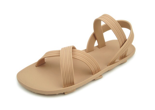 Giày Sandal đế bằng quai chéo siêu dẻo