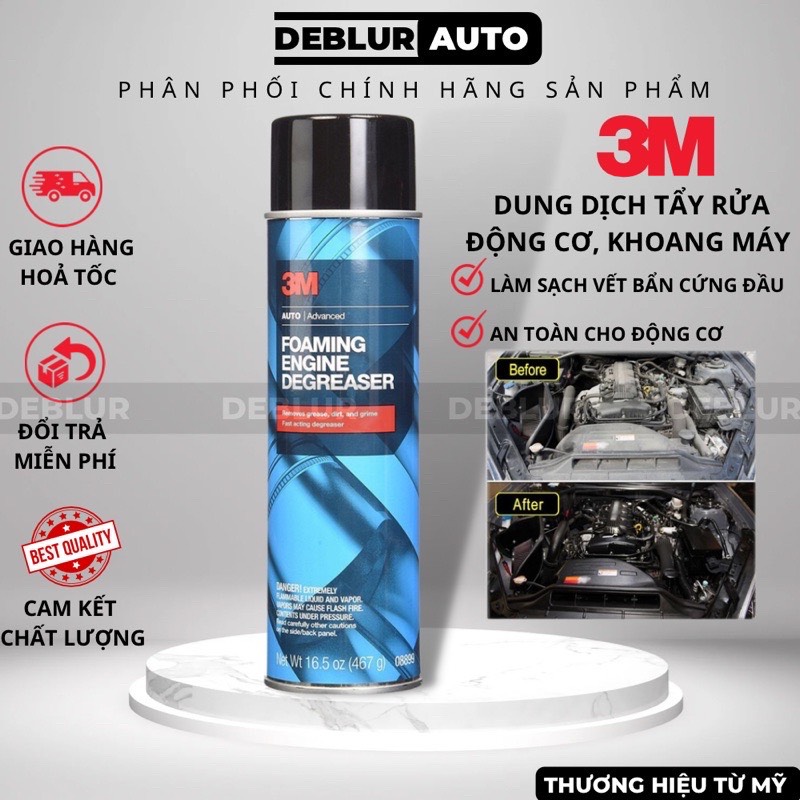 Dung dịch bọt tẩy rửa dầu nhớt động cơ, vệ sinh khoang máy 3M 08899 - Nhập khẩu từ Mỹ