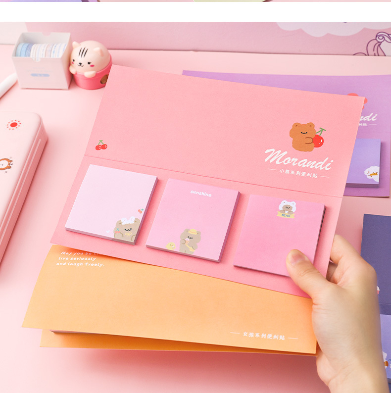 Set 3 Xấp Giấy Note Cute Hình Lá Thư Gập Siêu Dễ Thương, Quà Tặng Độc Đáo