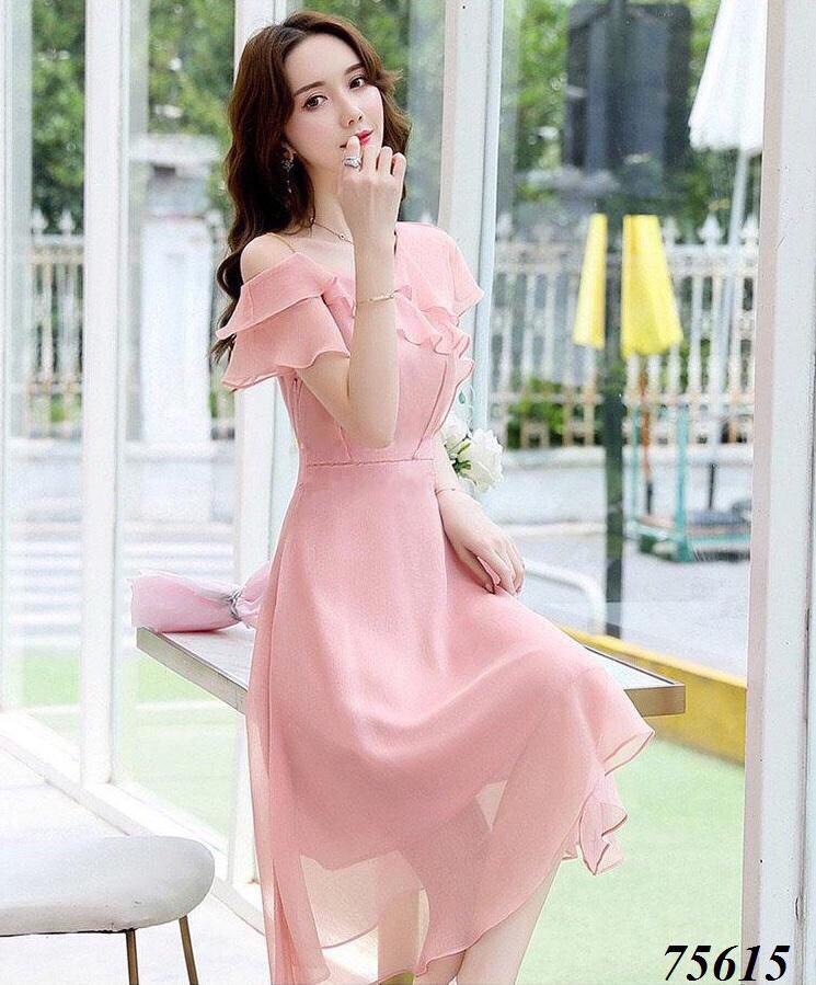 Đầm voan rớt vai siêu xinh cho các nàng