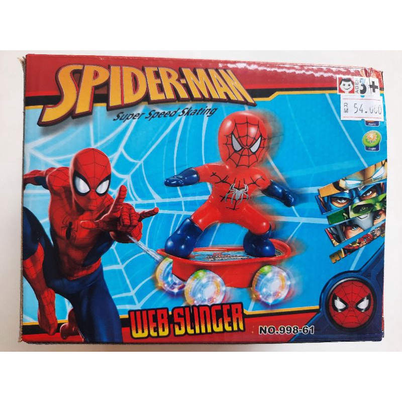 Siêu nhân người nhện spider-man lướt ván có nhạc và đèn