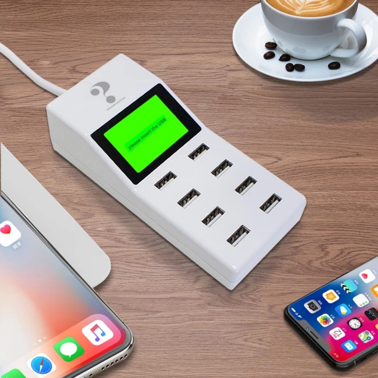 Ổ cắm usb 8 cổng 40w yc-cda6 màn hình hiển thị