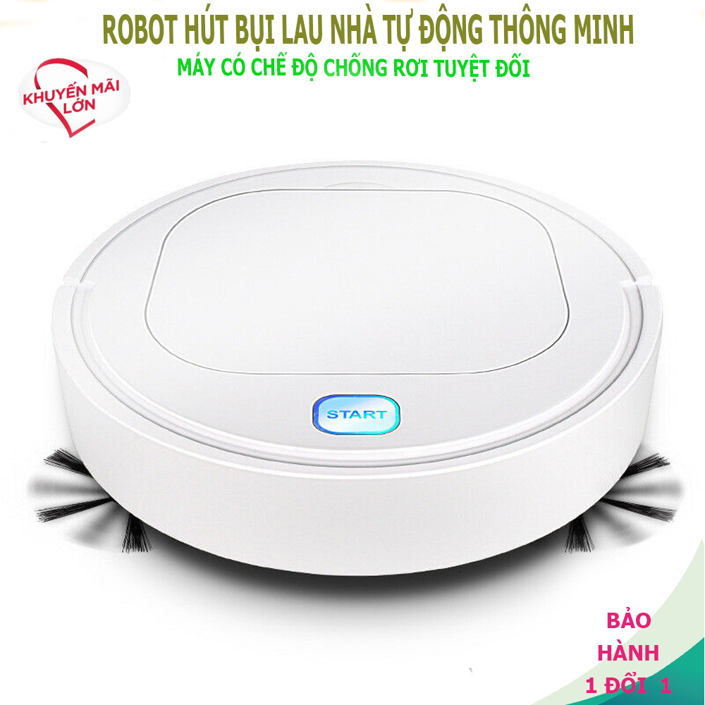 [Hàng Xịn] ROBOT Hút Bụi Lau Nhà Tự Động ,ROBOT Hút Bụi Lau Nhà,Hút Sạch Bụi Bẩn, Tóc Rụng, Lông Động Vật - Thời Lượng Pin Lâu - Giá Tốt, Bảo Hành 1 Đổi 1.