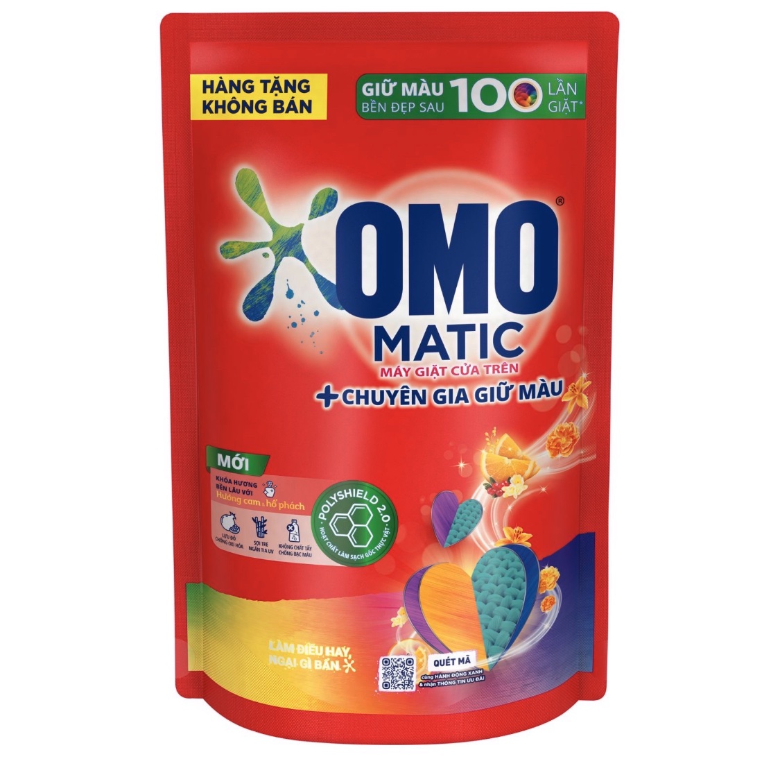Hàng tặng không bán Túi nước giặt OMO Matic chuyên dụng cửa trên chuyên