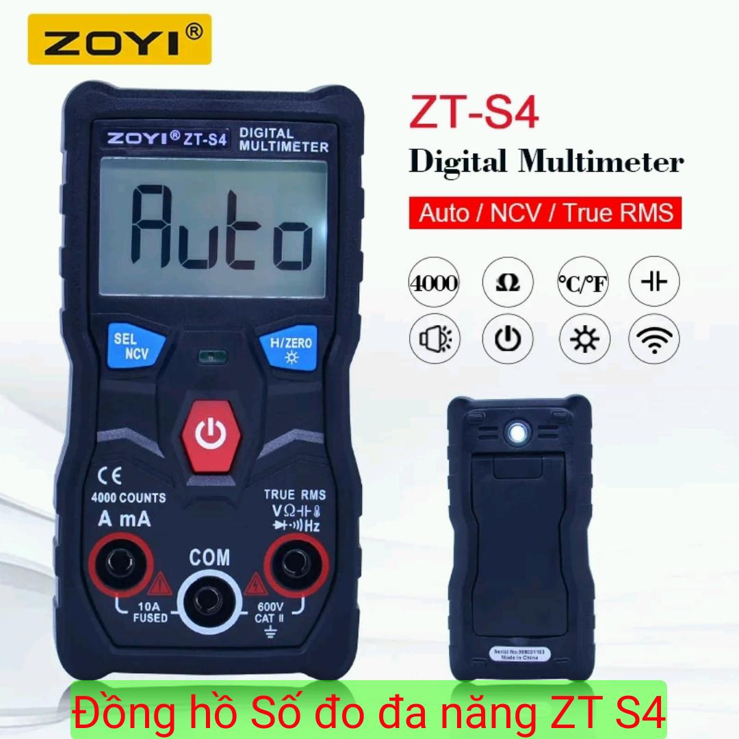 Đồng hồ Vạn Năng đo tự động hoàn toàn Mặt sau có đèn Led dùng để soi sáng trong môi trường thiếu sáng ZOYI ZT-S4 chính hãng