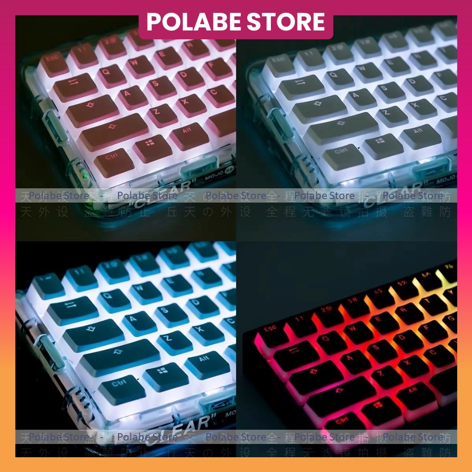 Nút bấm Keycap OEM PUDDING OEM Profile chất liệu PBT 2-Shot sử dụng trên nhiều layout bàn phím cơ - Polabe Store