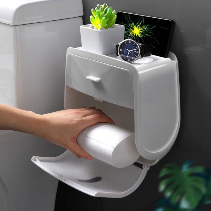 Hộp đựng giấy vệ sinh 2 tầng huamili siêu cao cấp .