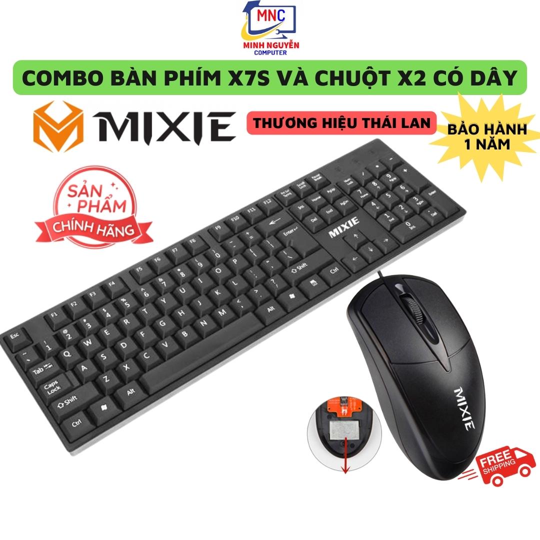 Combo bàn phím và chuột máy tính có dây mixie x7s, chuột máy tính x2 - chính hãng - bảo hành 12 tháng