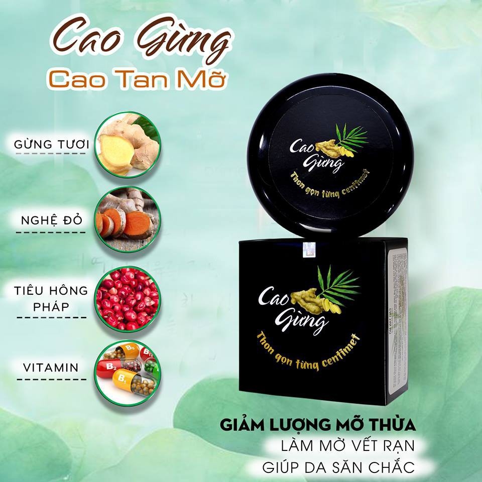 Kem làm tan mỡ bụng sau sinh, Cao Gừng tan mỡ MC Cát Tường - Đánh tan mỡ thừa thon gọn vùng Eo, Đùi, Tay, Mông