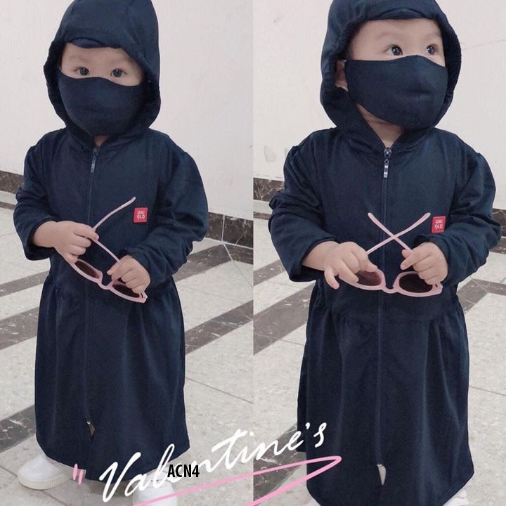 Áo chống nắng cho bé trai, bé gái tặng kèm khẩu trang, đồ chống nắng cho bé, áo chống nắng toàn thân cho bé