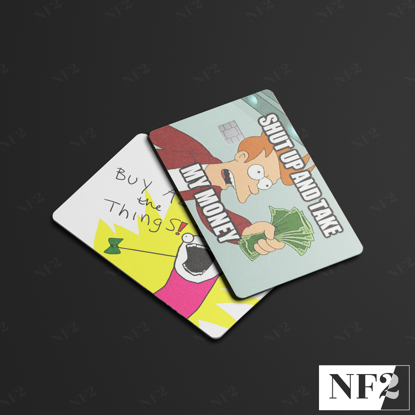 MEMES (Miếng dán trang trí thẻ Ngân Hàng - Credit - Debit - ATM - Thẻ Chung Cư) - Miếng Dán NF2