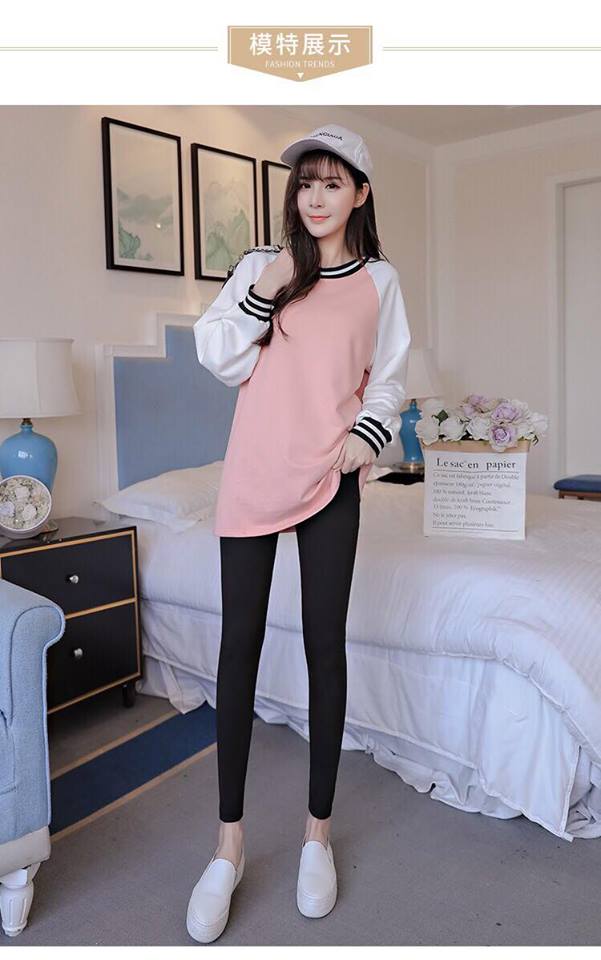 Quần legging bầu lót lông siêu ấm