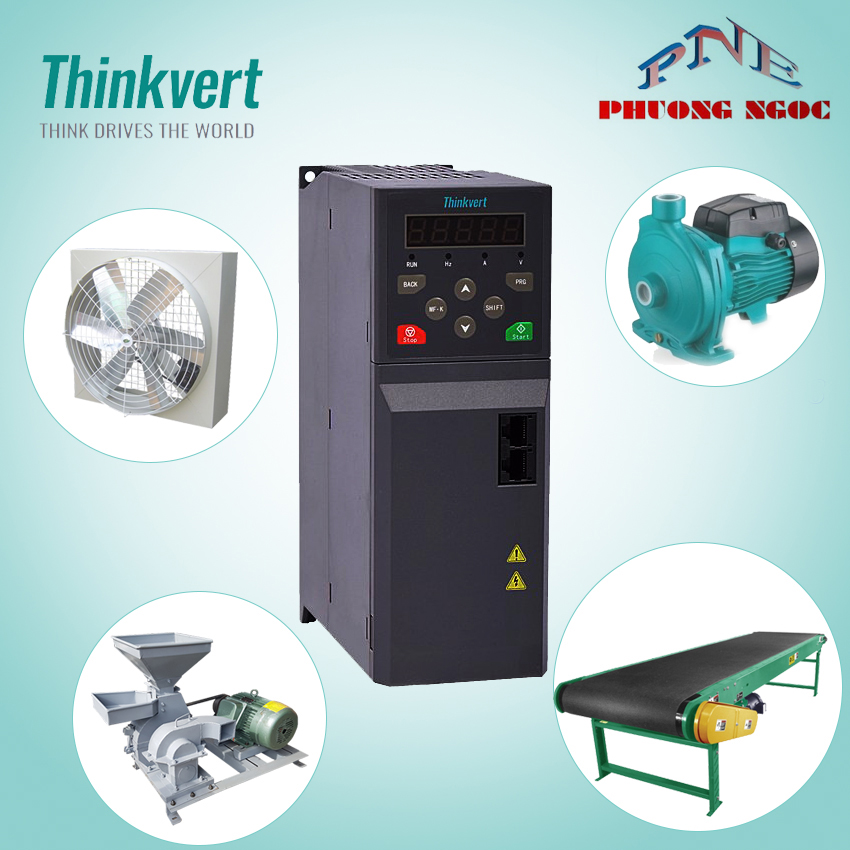 Biến tần 1.5kw; 3 pha 380v thinkvert ti10-4t1.5g/2.2lb biến tần cho bơm, quạt, máy nghiền, máy xay, máy khuấy, đa năng hiệu suất cao; inverter; variable frequency drive