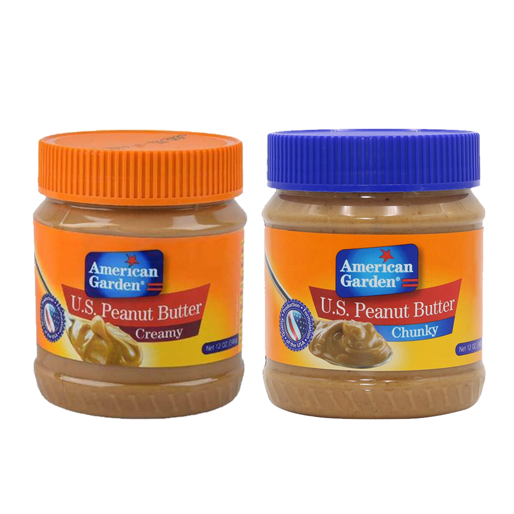 Bơ đậu phộng nhập khẩu American Garden 340g / Chunky )
