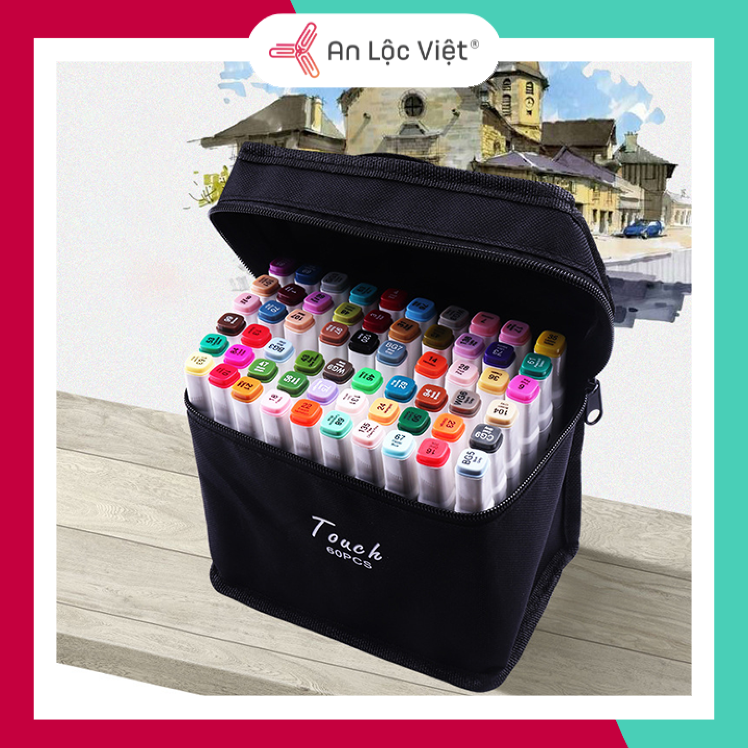 Bút màu marker touch raven 2 đầu - bộ 12, 24, 36, 48, 60 ,80 màu