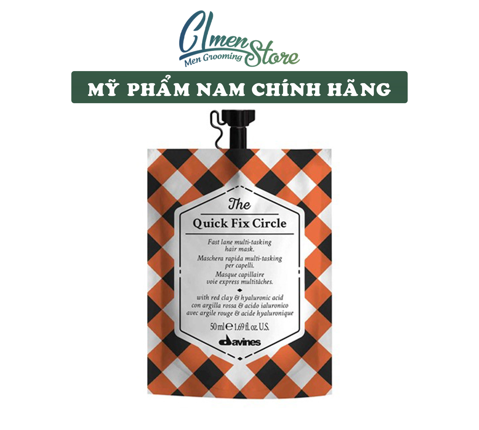 Mặt nạ ủ tóc Davines The Quick Fix Circle 50ml | Dưỡng ẩm và làm mờ nếp tóc