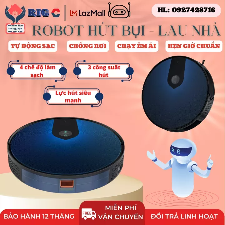 Robot hút bụi lau nhà thông minh, máy hút bụi lau nhà - robot hút bụi lau nhà ec0vacs deebot ozmo t8 max plus - công nghệ truedetect 3d-dock sạc xả tự động - bh 12 tháng- hàng chính hãng