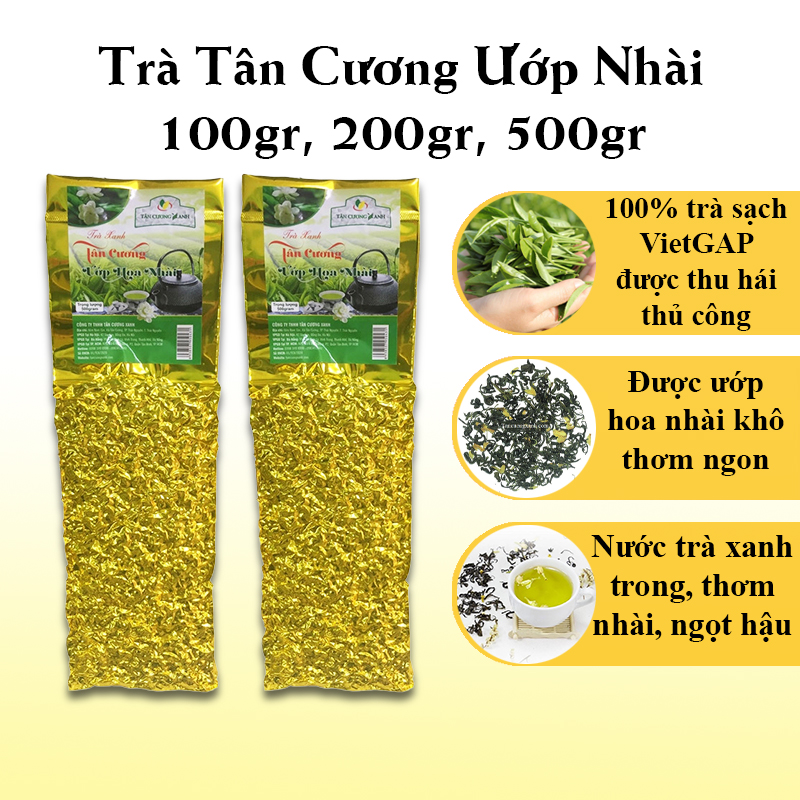 Trà thái nguyên ướp hoa nhài - trà lài thái nguyên thơm ngon 100gr, 200gr, 500gr