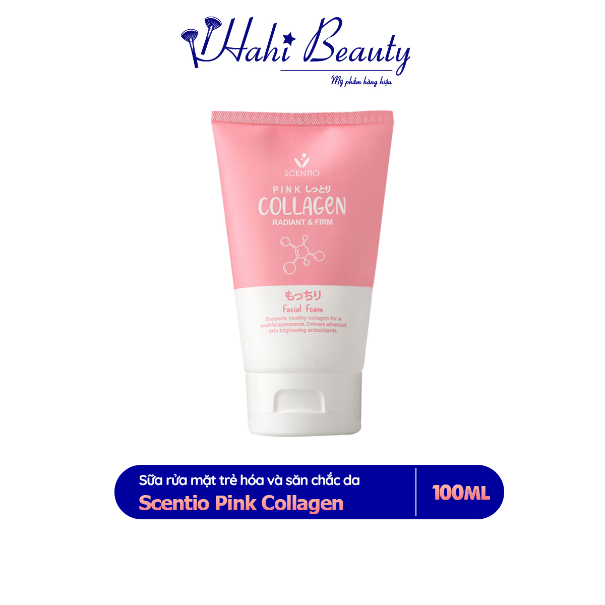 Sữa rửa mặt dưỡng trắng và săn chắc da Scentio Pink Collagen 50/100ml