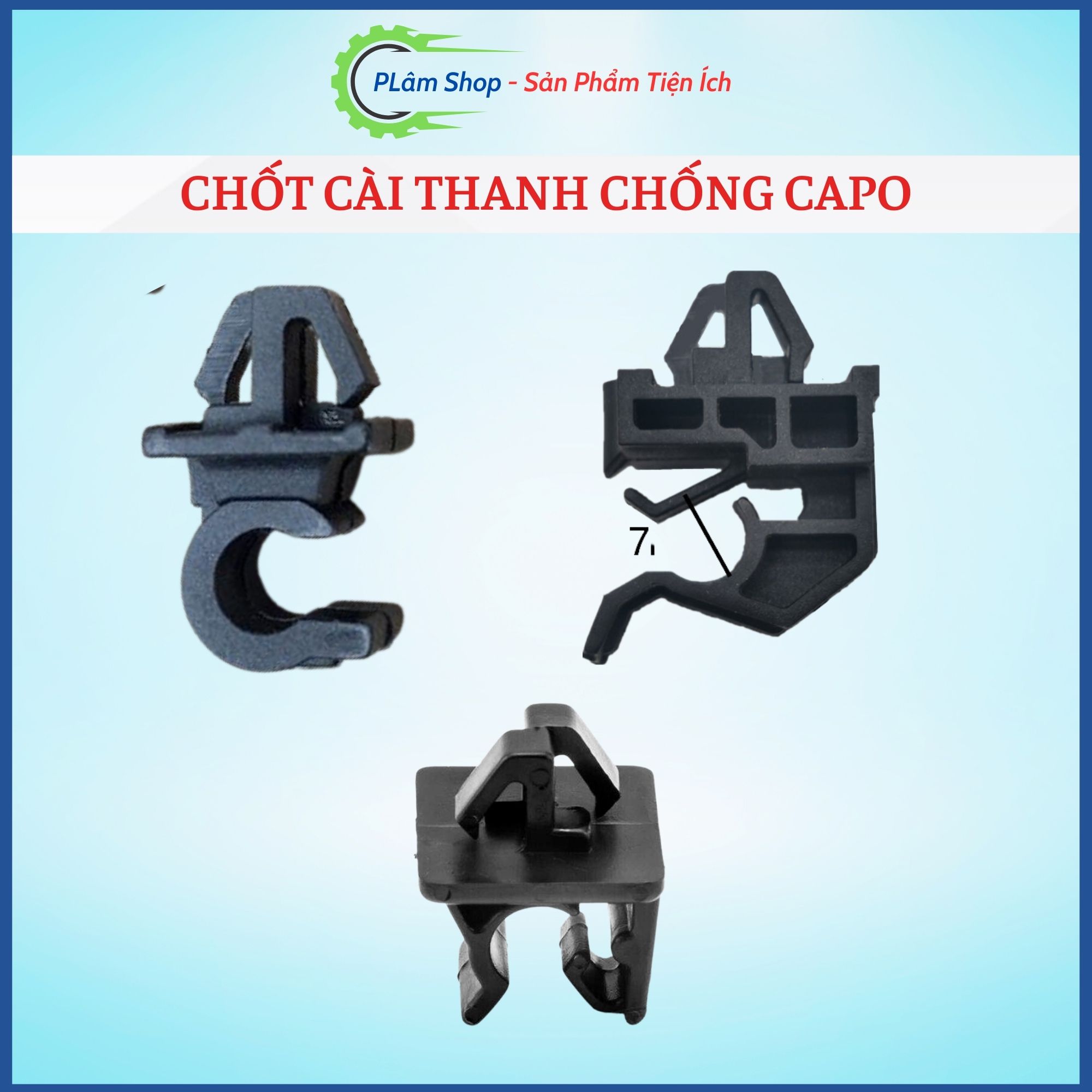 Nhựa cài thanh chống Capo xe ô tô