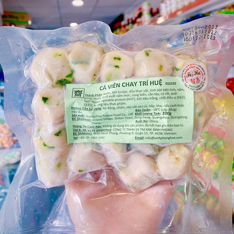 Cá viên chay trí huệ 200gr - hàng nhập khẩu