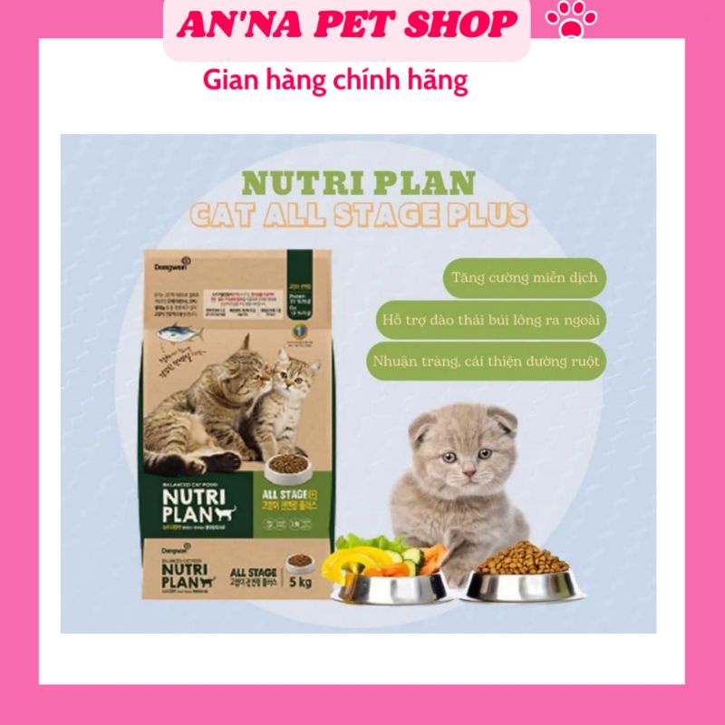 Thức ăn hạt cho mèo, Hạt Nutri Plan cho mèo biếng ăn, thức ăn hạt cao cấp nhập khẩu Hàn Quốc -AnNa Pet-