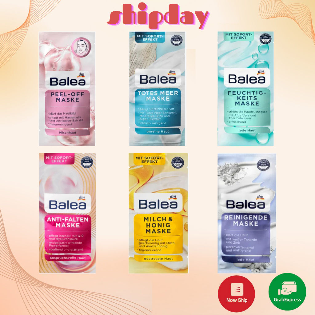 Mặt nạ Balea Đức dưỡng da trắng mịn, trẻ hóa da - 16ml - Hàng nội địa Bill Đức