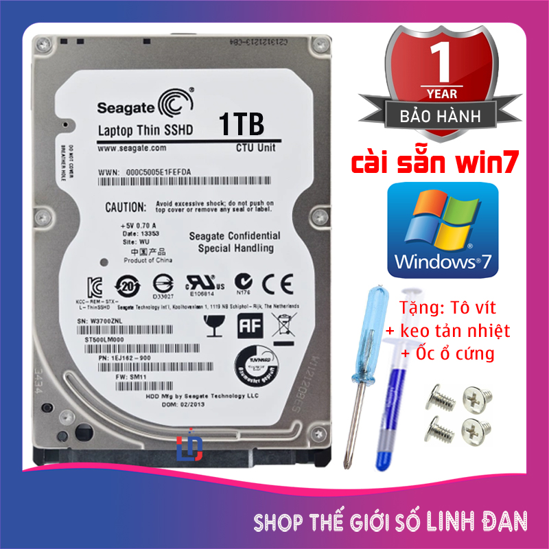 Ổ cứng laptop cài sẵn window 7 1tb 500gb 320gb 250gb seagate, western, toshiba, hitachi ... lt250 lt500 lt1t - lld2
