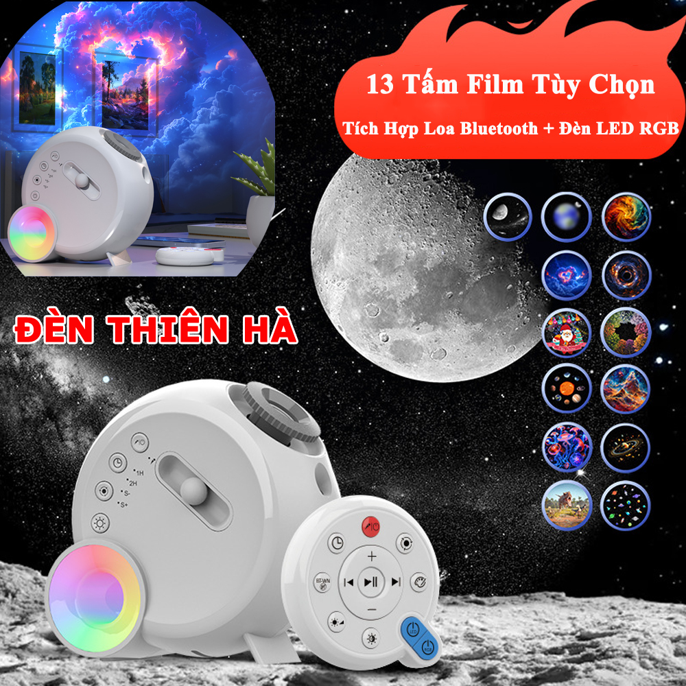  Đèn Thiên Hà Galaxy X1 Plus Kết Hợp Loa Bluetooth Chiếu Bầu Trời Sao Vũ Trụ Đèn Ngủ Có Tiếng Ồn Trắng 