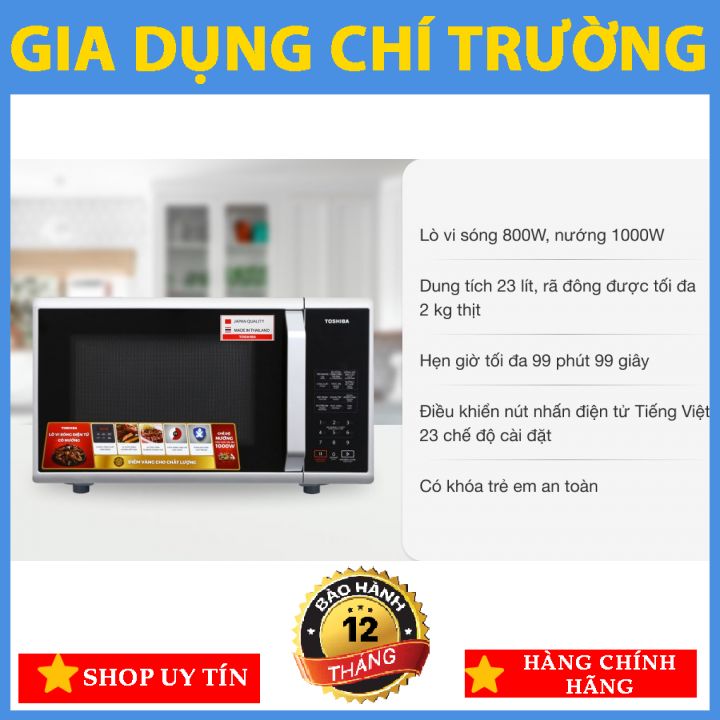 [LÒ VI SÓNG CÓ NƯỚNG] Toshiba ER-SGS23(S1)VN 23 lít